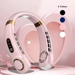 USB Rechargeable Neck Fan, Wireless Neck Cooling Fan, Portable Neck Fan, Personal Cooling Fan for Outdoor Sports, Office Learning, Fitness Yoga, Viewing Sports, Portable Multifunctional Fan