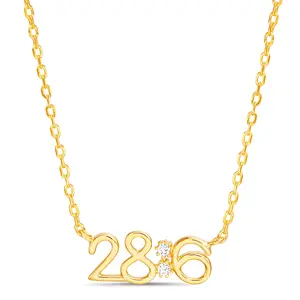 28:6 Sterling Silver Bible Verse Necklace