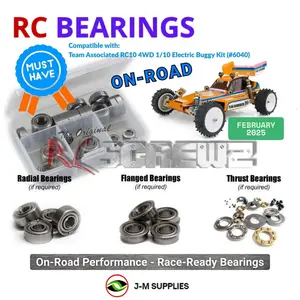 RCScrewZ Metal Shielded Bearing Kit asc153b for Team Associated RC10 4WD Team Car Kit 1/10 Electric 4WD Off-Road Buggy (#6040) | RCX