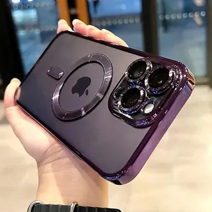 [Fast delivery]Luxury Transparent Magsafe Wireless Charging Case For iPhone 17Air 17 11 12 13 14 15 16 Pro Max Plus Magnetic Soft Silicone Cover.CXDD