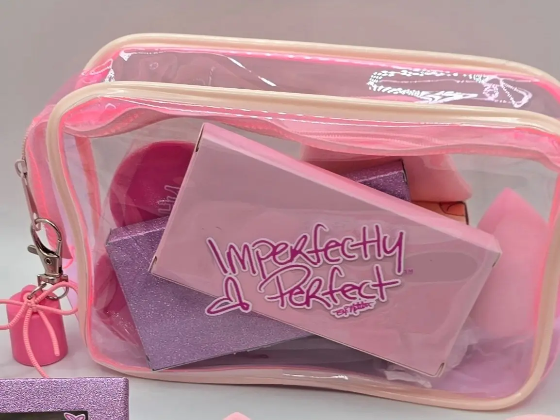 Imperfectly Perfect Cosmetic Bag + Bow Keychain