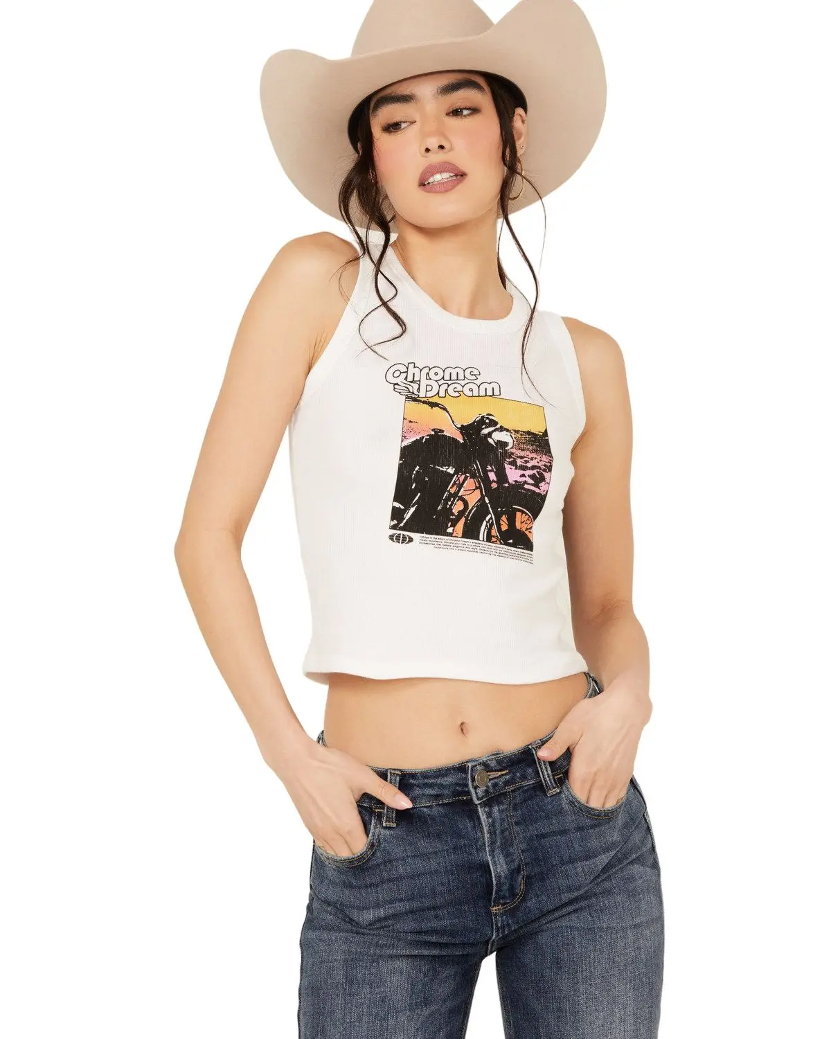 Girl Dangerous Women's Chrome Dream Motor Graphic Tank - Gd-5291