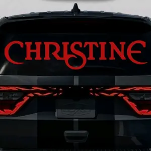 Christine Car Name Vinyl Window Decal - Text Only, No Background, Easy to Install, Quality Cut Vinyl for Vehicle Windows, Boats, RVs, Office Desks, and Laptops