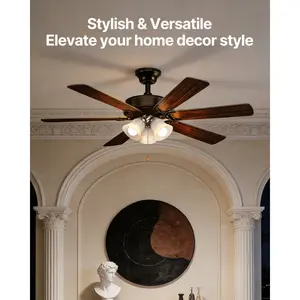 VEVOR Ceiling Fan Light Kit, Three-Light 3000K 750lm Fan Light Kit with Pull Chain, Replacement Fixture for Living Room, Bedroom, Dining Room, Home Decor, Cloud White Glass Brushed Nickel Finish