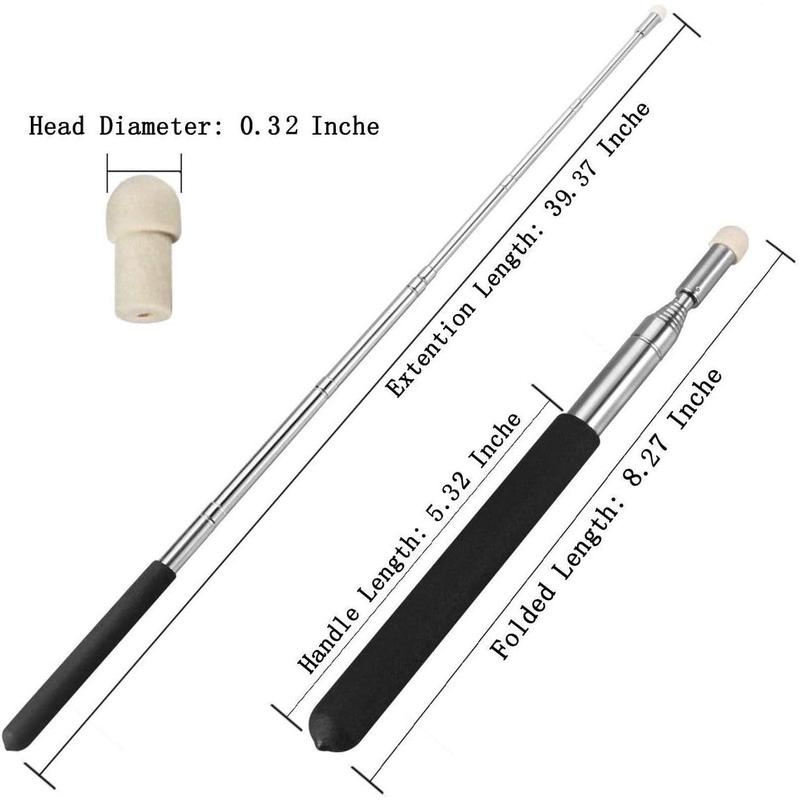Telescopic Teachers Pointer,Teaching Pointer,Hand Pointer Extendable Telescopic Retractable Pointer Handheld Presenter Classroom Whiteboard Pointer (2 PCS)
