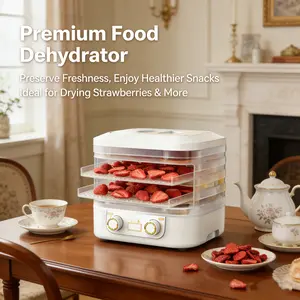1pc Home & Pet Electric Food Dehydrator, 5-Tray Compact Dryer with adjustable temperature, 110V US plug, multifunctional for fruits vegetables meats jerky snacks, practical fruit dryer and homemade pet treat maker