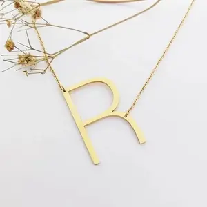 Golden Initial Necklace Charm Golden Initial Necklace Charm
