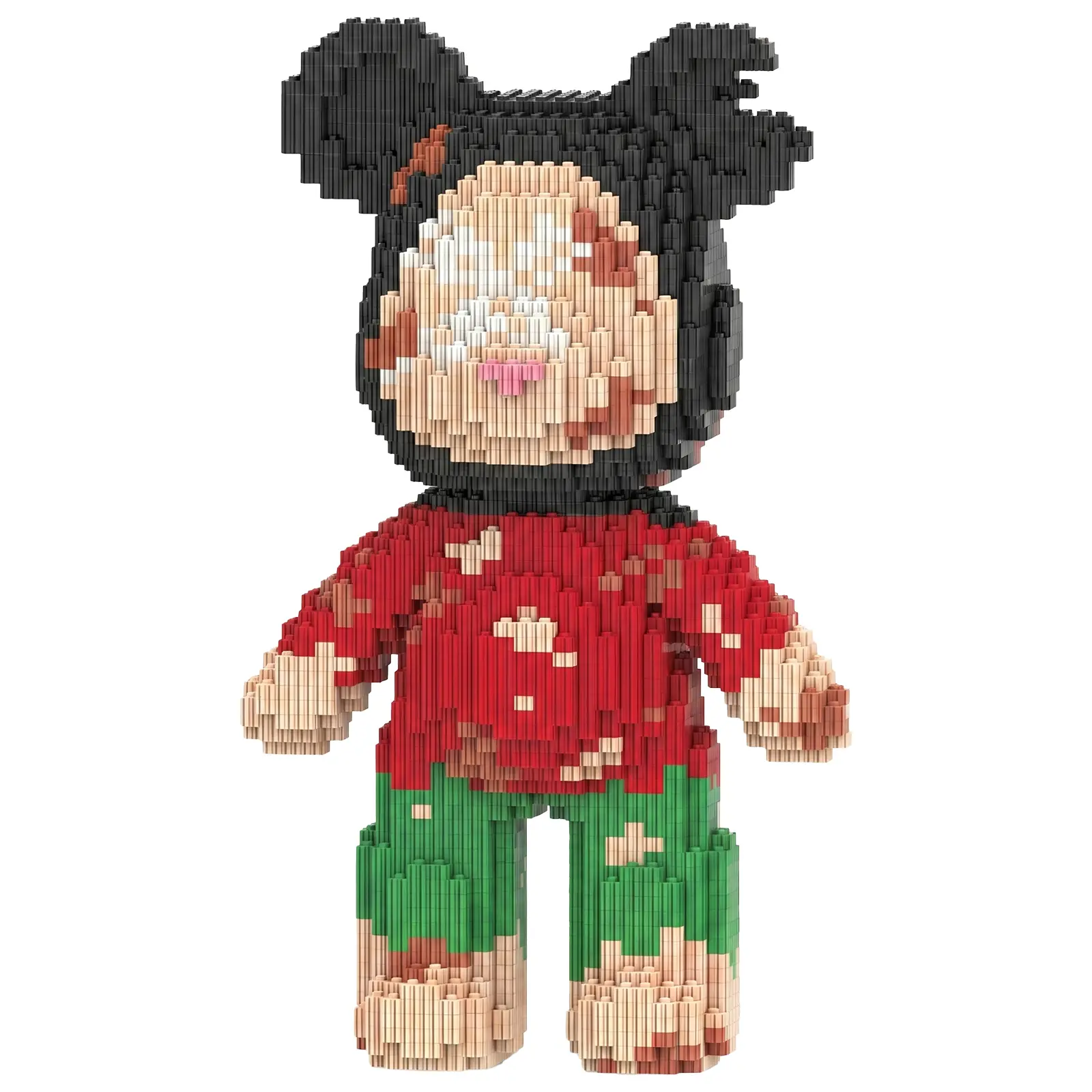 Zombie Costume Bear Micro Building Blocks Set, 3200PCS DIY Collectible Figure, Cute Halloween Creative Project Gift