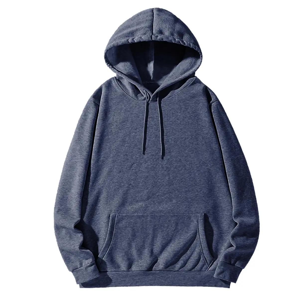 Hooded Pullover Sweatshirt Casual Outdoor Hoodie - 9.5 oz Cotton-Poly Heavyweight, Long Sleeve Pouch Pocket, Drawstring Hood, Plain Basic Loose Fit for Women - Cold Weather Layering