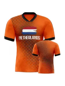 Netherlands Football Jersey Men's Breathable Soccer Shirt Netherlands National Team Fan Training Uniform