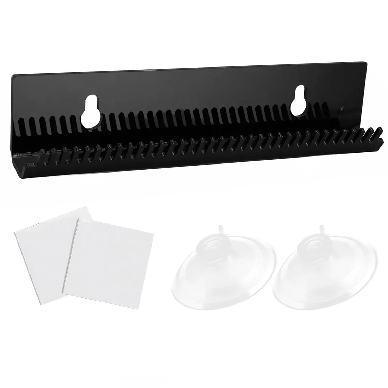 Hair Extension Holder Hanger Braiding Hair Rack w/2 Suction Cups - Secures Extra Wide Wefts Including Halos, Hand Tied & Full Bundles