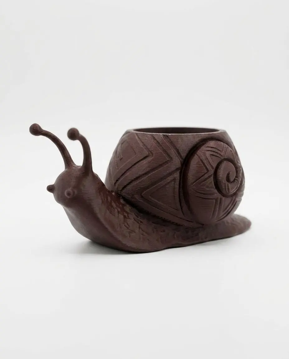 Snail Planter – 3D Printed Kawaii Animal Succulent Pot, PLA+ Desk Decor