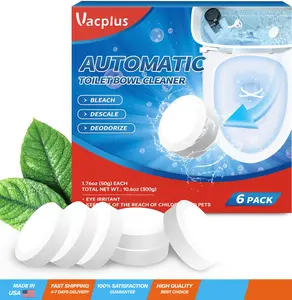 Toilet Bowl Cleaners - 6 PACK, Household Toilet Cleaner, Automatic Toilet Bowl Cleaners with Bleach, Sustained-Release Toilet Tank Cleaners for Deodorizing & Descaling, 1.76 Ounces Each