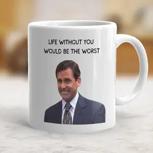 Michael Scott Coffee Mug, Funny Office Gift, The Office Inspired, The Office TV Show, Dunder Mifflin Mug, Gift for Office Fans
