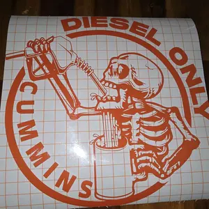 Diesel Only Cummins engine decal