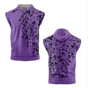 Curse Mark Shippuden Sleeveless Hoodie - Medium Anime Design, High-Performance Polyester, Breathable & Flexible, Eco-Friendly Inks, Unique Original Art