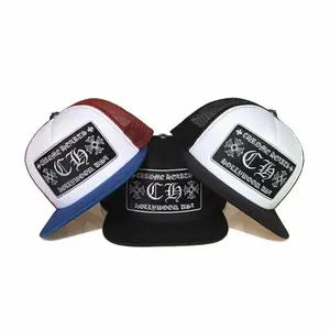 Unisex Baseball Hat Mesh Open Top Embroidered Trucker Cap Summer Breathable Sun Protection Casual Ponyback Hat luxuri