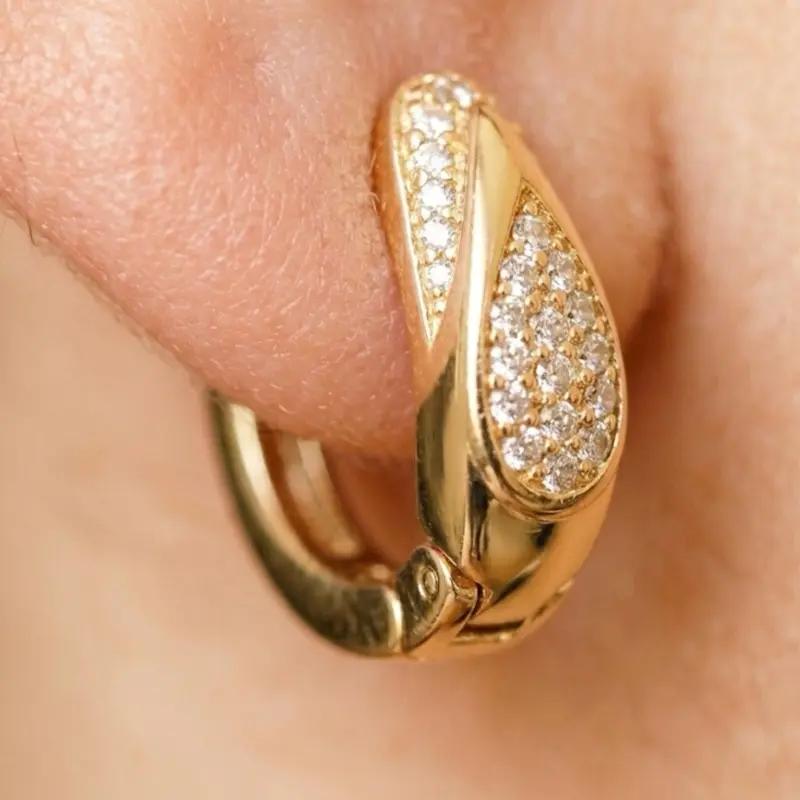 Aretes  arracadas pequeñas en baño de oro 14k hipoalergenicos