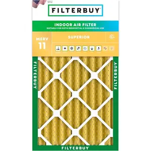 Filterbuy 16x25x4 Air Filter (1-Pack), Pleated MERV 11 Allergen Defense HVAC AC Furnace Air Filters (Actual Size: 15.50 x 24.50 x 3.63 Inches)