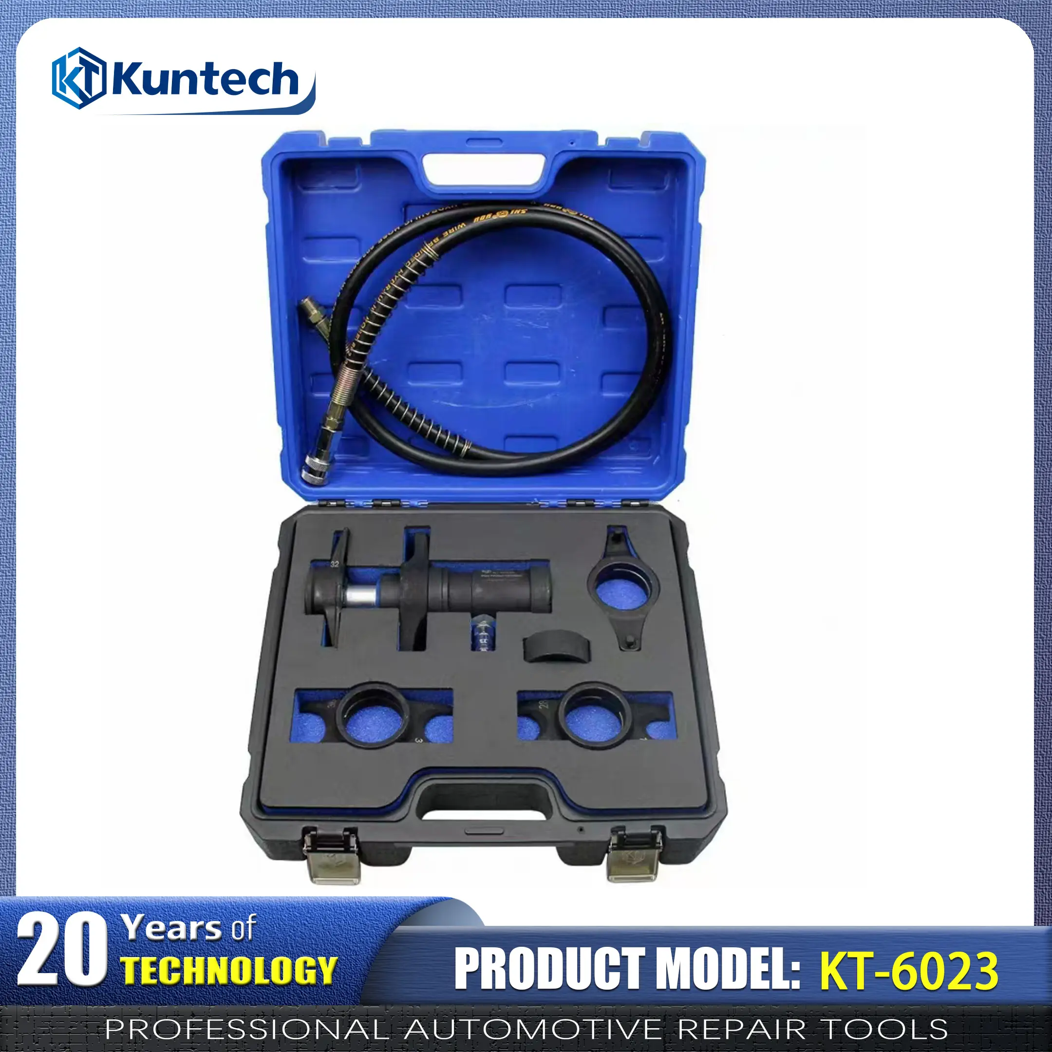 Kuntech KT-6023 4.5 Ton Hydraulic Ball Joint Separator Tool Kit | Heavy Duty Tie Rod End Puller Set for Cars Trucks SUVs