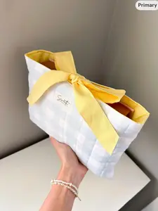 Picnic Prayers Quilted Bible Sleeve Bag with Bow Detail | Bible Cover