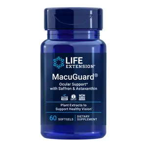 Life Extension MacuGuard® Ocular Support with Saffron & Astaxanthin 60 Softgels