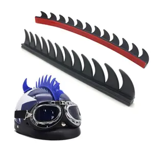 Motorcycle Helmet Decal Sticker - Rubber Saw Blade Design for Helmet Modification, Universal Decorative Accessories (Helmet Not Included)