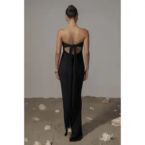Black Blanca Strapless Maxi Dress