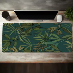 Creative Leaf Pattern Mouse Pad, Rectangle Gaming Mouse Pad, Office Desk Keyboard Mat For Home Office Game Gift For Friends, Desk Accessories