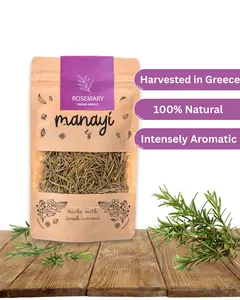 Manayi Greek Rosemary Dried - Herb for Cooking Lamb Turkey Roasting - Mediterranean Seasoning - 0.70 oz (20g)