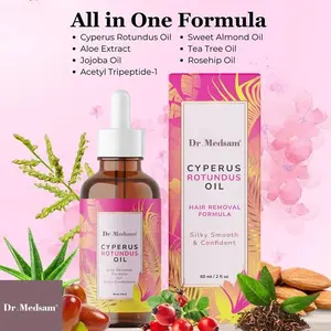 Caramela Beauty Cyperus Rotundus Oil, 60ML/2oz Natural Hair Reduction Serum, Gentle Body Hair Removal Care, Must-Have Skincare, Natural Ingredients