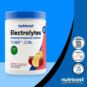 Nutricost Electrolytes Powder - Advanced Hydration with Vitamins & Minerals for Optimal Hydration & Electrolyte Replenishment