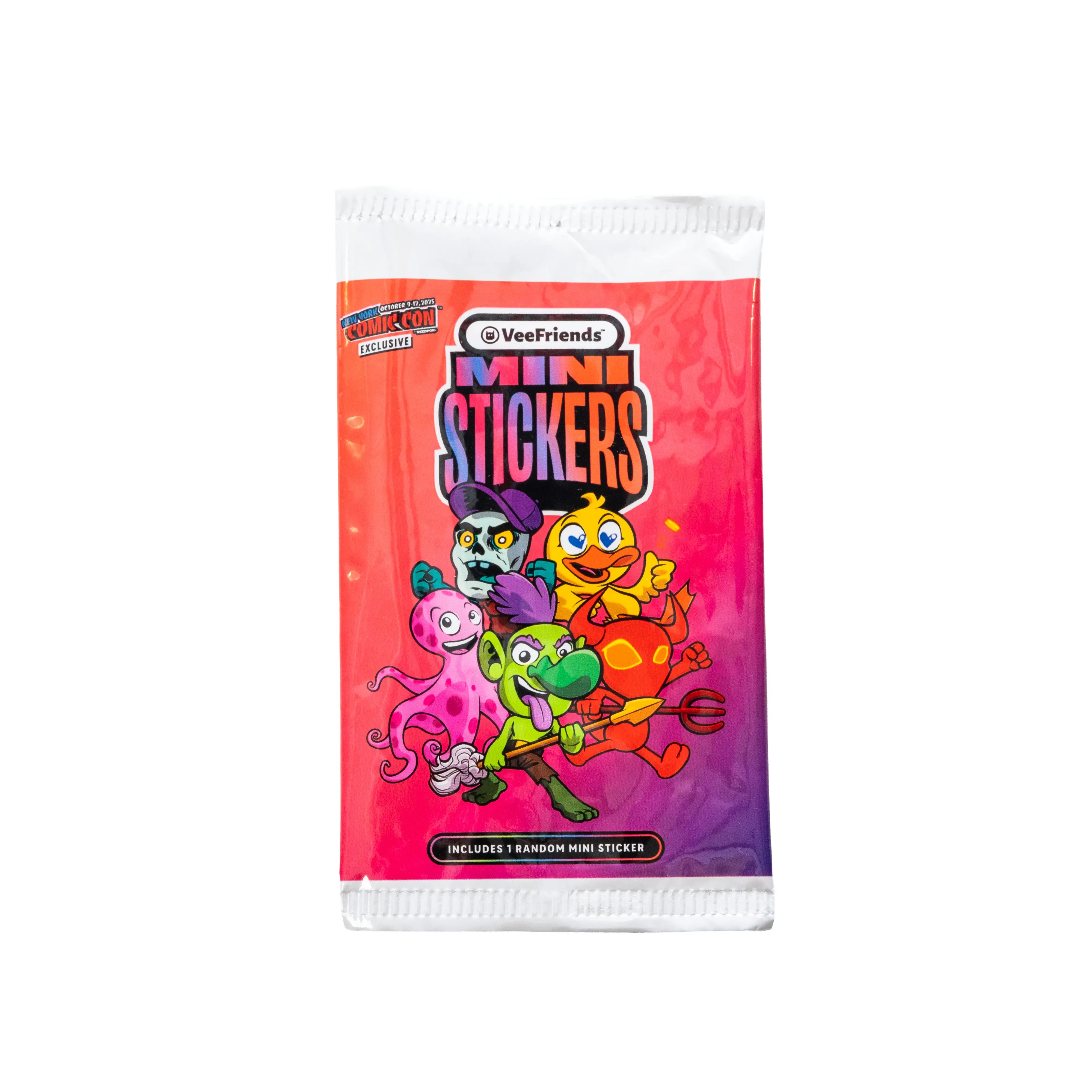 VeeFriends Mini Stickers Pack NYCC 2025 - 1 Sealed Pack with Random Character