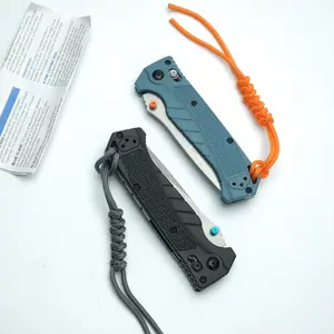 18060 outdoor folding knife, PVC handle, 154 high hardness steel, EDC tool for outdoor camping and fishing.