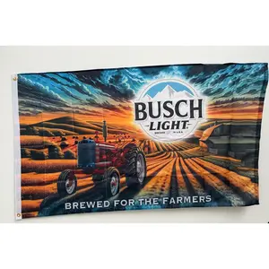 Buuuuusch Light Beer Brewed for the Farmers Tractor Farm 3x5 Ft Flag Banner Bar Decor
