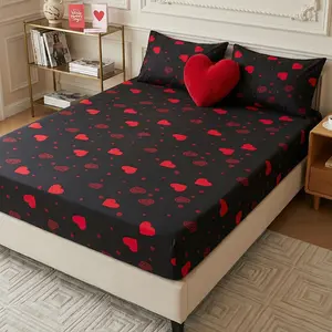 2/3pc Fitted Sheet, Bedding, Mattress Protector, Bed Cover, Bed Sheet, Cozy Home Textile,1pc Mattress Cover with 1/2pcs Pillowcase, Fits For All Size Beds - Twin, Full, Queen, King, Suitable For All Seasons, Dustproof Bedspread, Floral Style, No Pillow