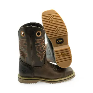 PRADERA CAFE Oil Resistant Boots with Durable Sole Made in Mexico Available with Steel Toe Option
