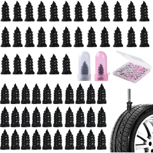 Tire Repair Kit with 2 Sizes of Rubber Nails,60 Pcs Rubber Nails,Fast Self-Service Screws for Cars, Trucks, Motorcycles & Tractors