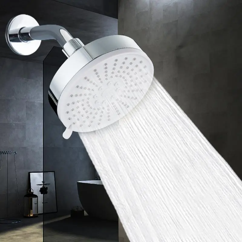 5 Modes High-pressure Shower Head, Universal Handheld Shower Head with Small Silicone Nozzles, Bathroom Accessories for Relaxing Shower Experience, Rainfall Shower Head, High Pressure Shower Heads, High Flow Shower Head