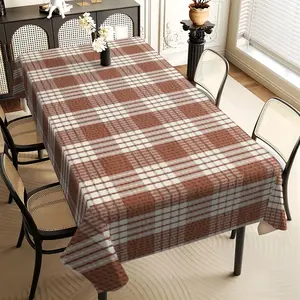 JIT 1pc 2D flat brick red checkered rectangular tablecloth, for kitchen, living room, and dining table, kitchen accessory, party, room & outdoor decorative tablecloth, a tablecloth gift for friends