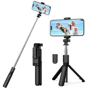 68/110cm Wireless Selfie Stick Tripod, Portable Remote Control, Universal Phone Holder, Multifunctional Foldable Design