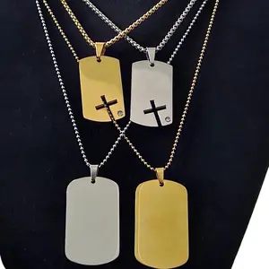 Stainless Steel Necklace - 18" to 22" Gold & Silver Two-Tone Design Water-Resistant Free Engraving Customizable Jewelry