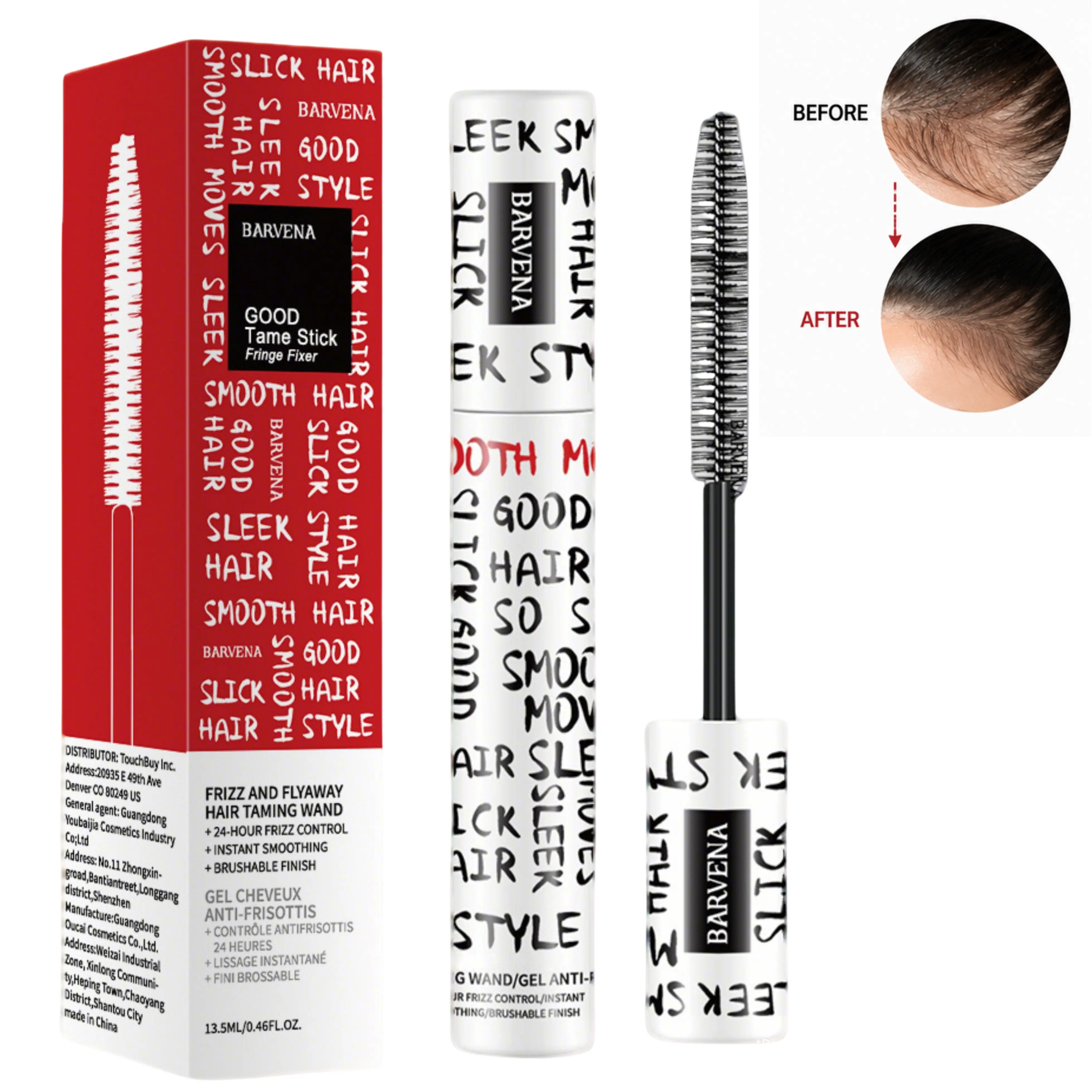 Flyaway Tamer Hair Stick | Frizz Control Styling Wand for Smooth & Sleek Hair | Lightweight Hair Finishing Gel for Baby Hairs, Edges & Quick Touch-Ups | 13.5ml