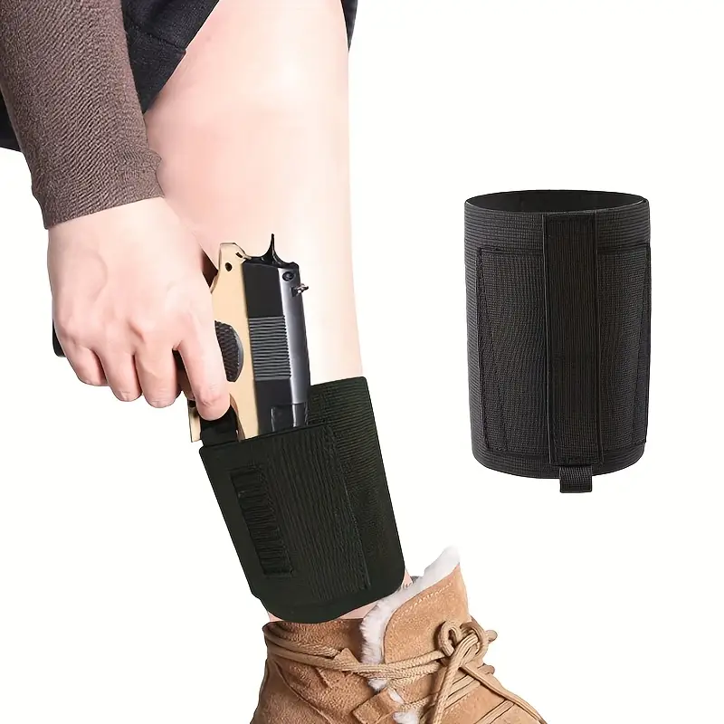 Ankle Holster for Concealed Carry, Elastic Deep Concealment Leg Holsters with Magazine Pocket/Pouch for Men and Women, Right & Left Hand Draw Survival