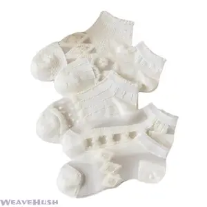 5 Pairs New Spring Summer Glass Silk Breathable Jacquard Ankle Socks, Viral Trending JK Lolita Sweet Fresh Style for Girls, Versatile Shallow Mouth Cute Fashion Hosiery, Soft Skin‑Friendly Casual Socks for Daily Wear, School, Cosplay & Street Styling