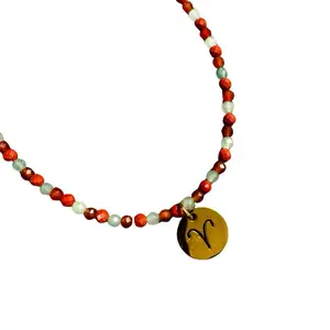 Zodiac Gemstone Necklace - Faceted Zodiac Necklace - Dainty Crystal Zodiac Necklace