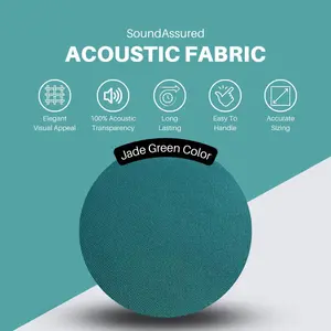 SoundAssured Standard Acoustic Fabric - 100% Acoustically Transparent - for DIY Acoustic Panels, Speaker Grill Fabric, Guitar Amp Fabric - Jade Green