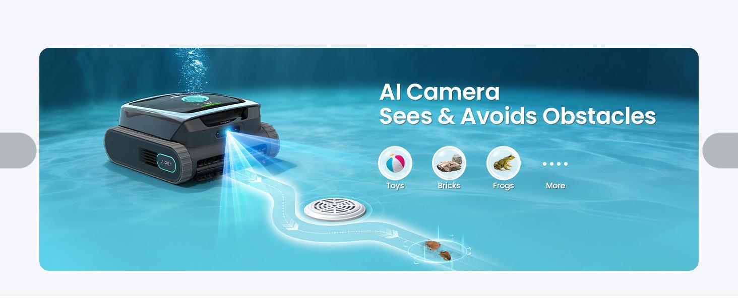 Aiper Scuba V3 Robotic Pool Cleaner, Wall & Waterline Cleaning, Cordless Pool Robot