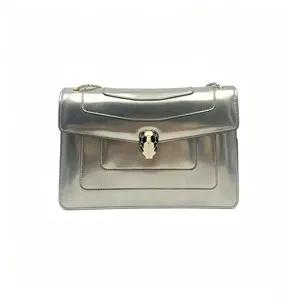 Pre-owned Bvlgari h9 Serpenti Forever Collection — Enamel Clasp, Silver Mirror Finish 49240