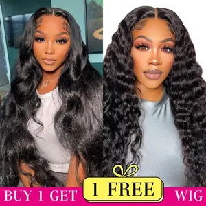{Combo sale30''&30''} "get 2 wig" 13x4 Lace Front Wigs Human Hair Transparent Lace FrontalHumanHair Wigs 180% Density for Woman